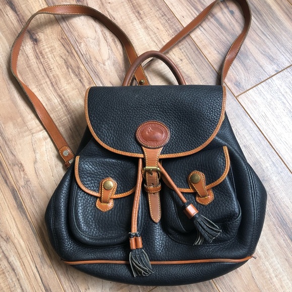 Dooney & Bourke Handbags - Vintage Dooney & Bourke Backpack Black Brown